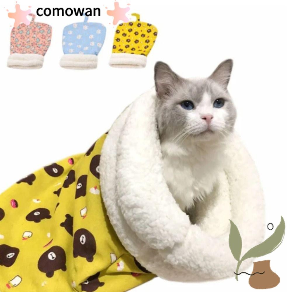Kowan ถุงนอนแมว, สุนัขแมวขนแกะถุงนอนผ้าฝ้าย Nest, ในร่มสบายสัตว์เลี้ยง Snuggle กระสอบอุปกรณ์สัตว์เลี้ยงฤดูหนาว Cat Bed Cave