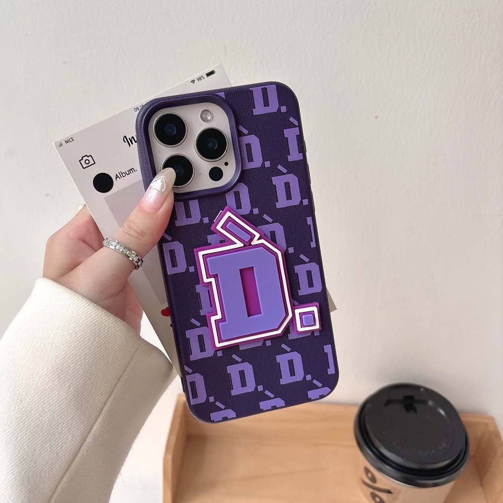 เคสโทรศัพท์หนังสีม่วงน่ารักสําหรับ iPhone 16ProMax 15ProMax 11 14PROMAX 12PROMAX 13PROMAX กันกระแทกปกอ่อน