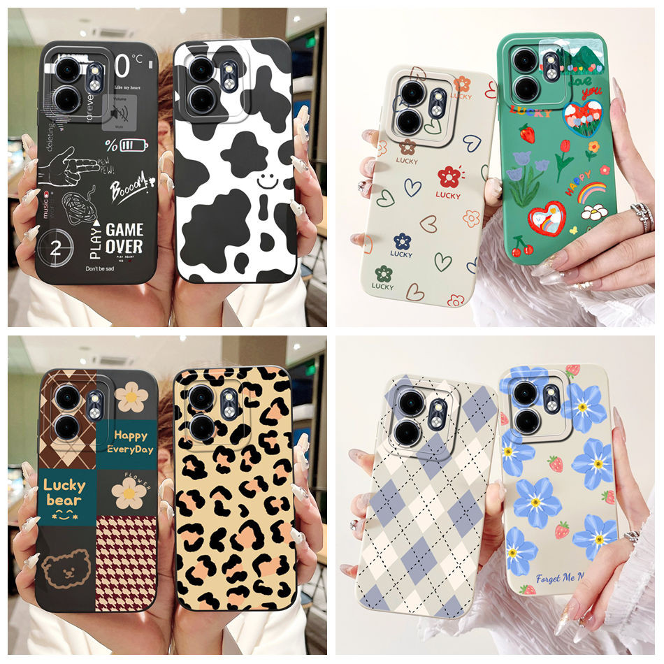 Infinix Smart 9 X6532 น่ารักพิมพ์ซิลิโคนอ่อนนุ่ม Jelly Case Infinix Smart9 เลนส์ป้องกันเคสโทรศัพท์