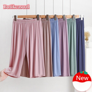 กางเกงขาสั้นลําลอง ผ้าฝ้าย แบบบาง ทรงหลวม ทรงตรง แฟชั่นฤดูร้…