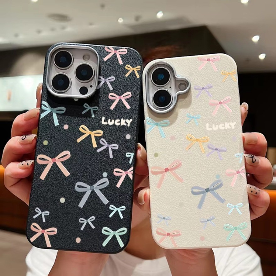 Ins เกาหลีน่ารักสีฟ้า Bowknot หนัง TPU สําหรับ OPPO Reno 13 12 11 10 Pro Reno 11F 12F 12FS 8 7 4 6 5K 5 Pro ซิลิโคนฝาครอบโทรศัพท์