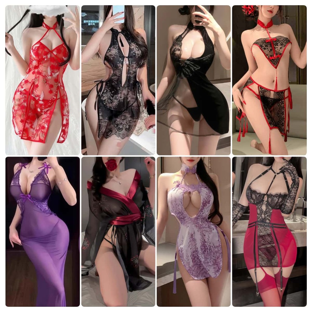 🩷sexy baby🩷ชุด เซ็กซี่ ชุดกี่เพ้า ชุดคอสเพลย์ กรีดด้านข้าง การเปิด คอวีลึก หลายสไตล์ ราคาถูก ส่งจากไทย