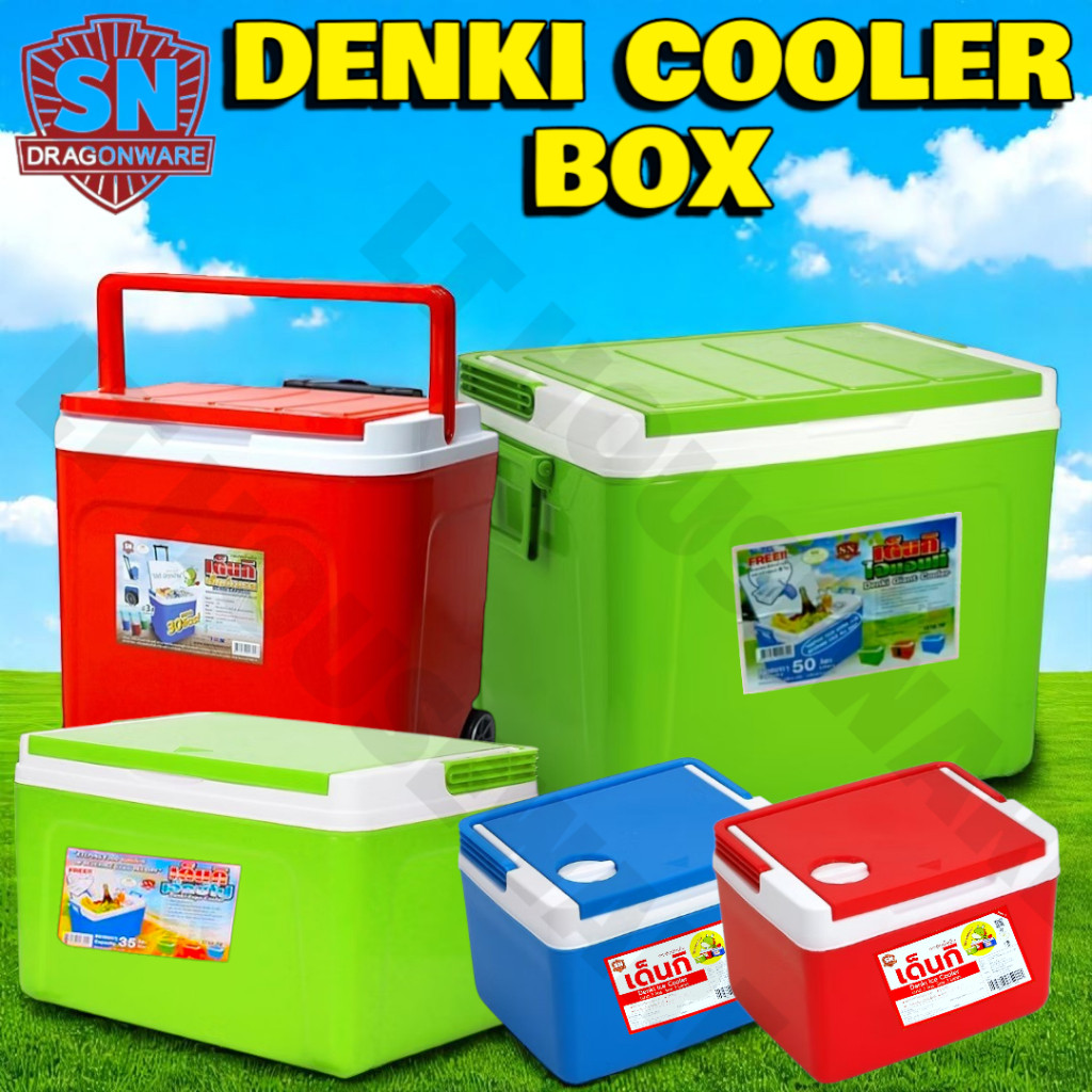 DENKI ICE BOX 30L 35L 50L TONG AIS ICE BUCKET ภาชนะเก็บ BECAS AIS COOLER BOX SQUARE ICE BOX MULTIPUR