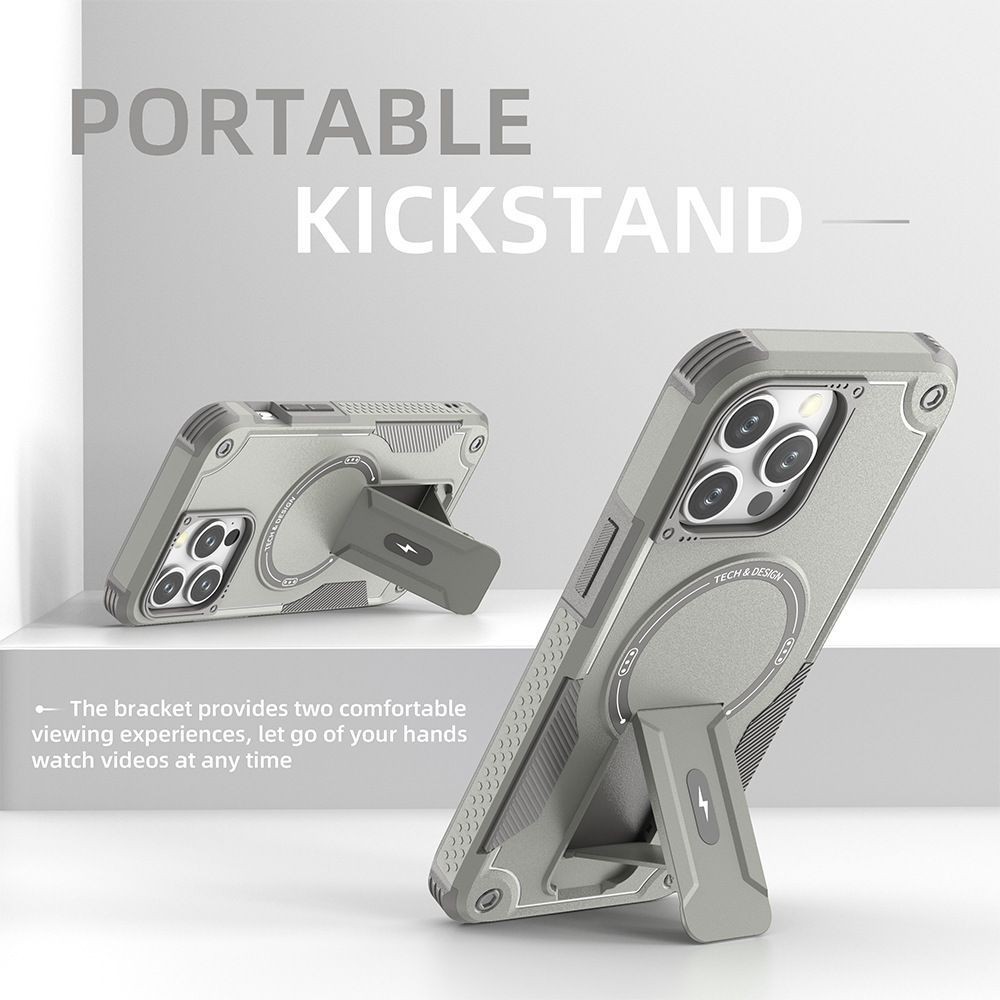 เคสโทรศัพท์ For iPhone 11 13 17 16 Pro Max Case iPhone 13 14 15 Pro Max 12 Pro Max  Magneticมองไม่เห็น วงเล็บ เปลือกแข็ง - รูปที่ 3