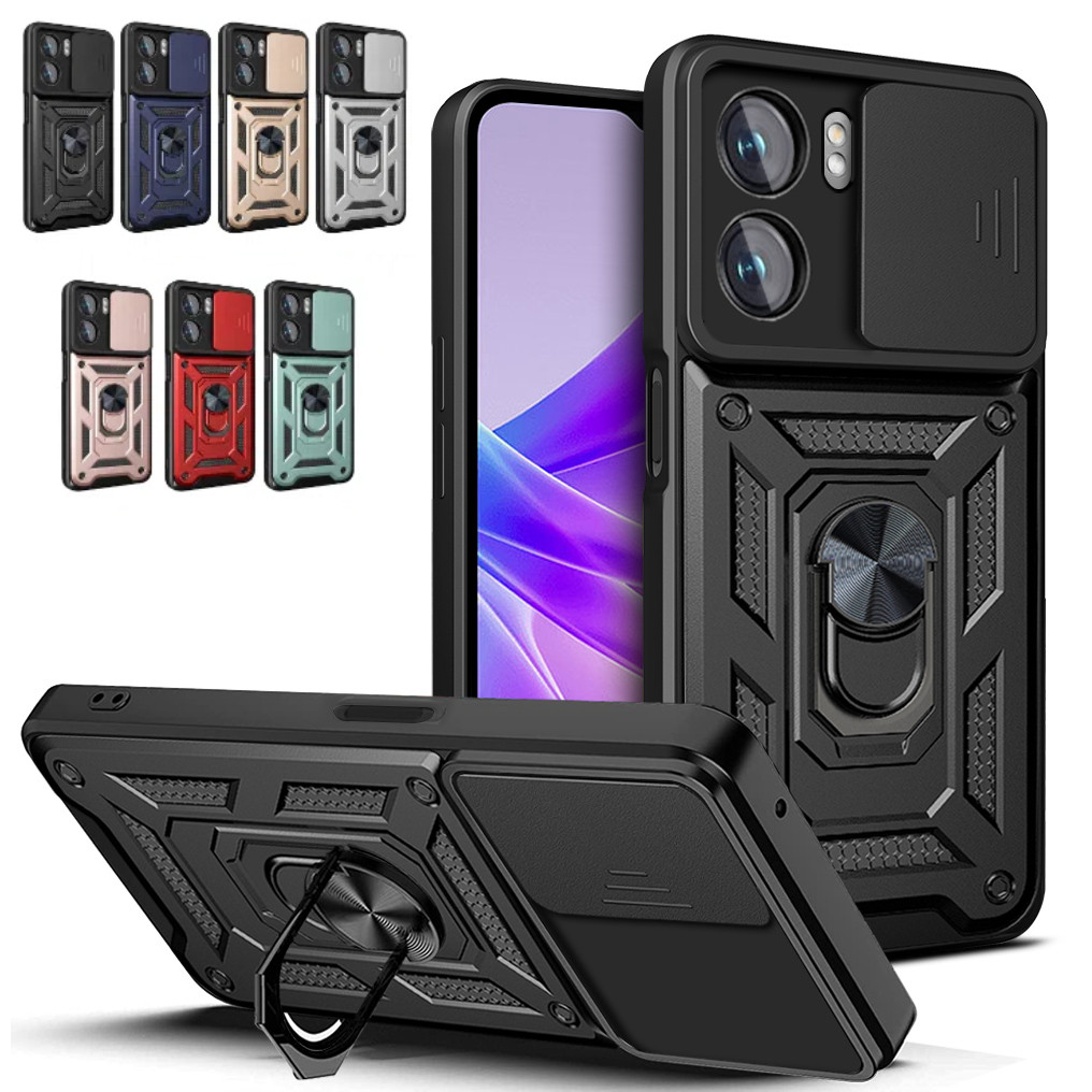 เคสโทรศัพท์ Infinix Hot 50i X6531 X6531B Smart 9 X6532 กันกระแทกแม่เหล็ก Hard Bracket เลนส์สีดําป้องกันสีฟ้า RFVTGBYHC