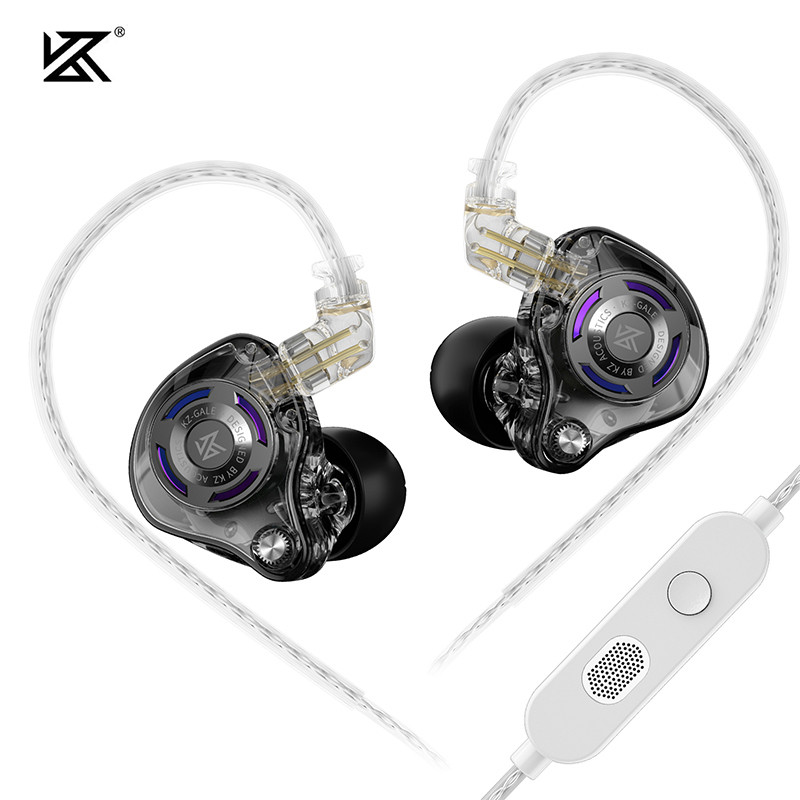 KZ Gale หูฟังชนิดใส่ในหู Super-Linear Driver Hifi IEM หูฟังสําหรับเกมที่ถอดออกได้ Silver-Plated 2Pin