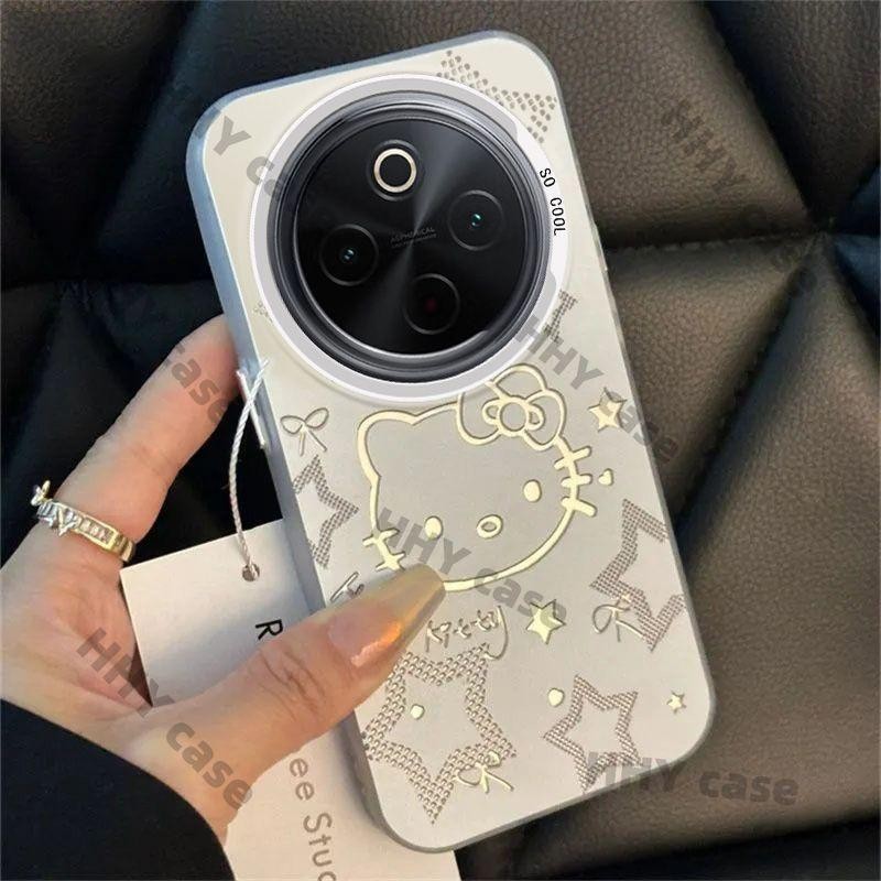 เคส IQOO Z10 5G เคส กรัมกรณีดาวเคทีแมวกันกระแทกเชลล์ที่เรียบง่ายลูกอมสีเคลือบฮาร์ดหรูหราชุบไฟฟ้าปุ่มโทรศัพท์มือถือป้องกันกรณี เฮ้ ราคา ถูกที่สุด ดีลบีเคเค แกลเลอรีภาพที่ 6