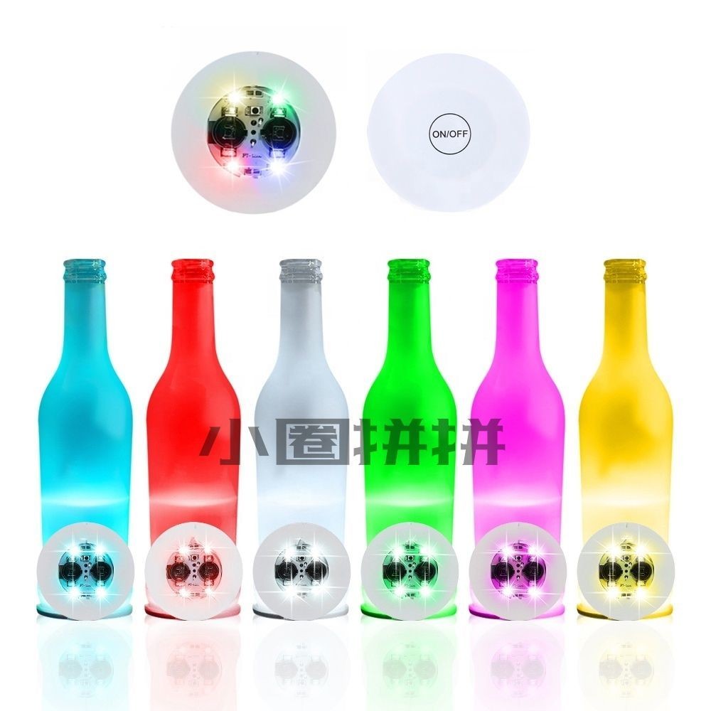บาร์ LED Luminous Coaster เปลี่ยนสีชามะนาว Night Market ดูด Handy เครื่องมือ ins สไตล์ Luminous ถ้วย