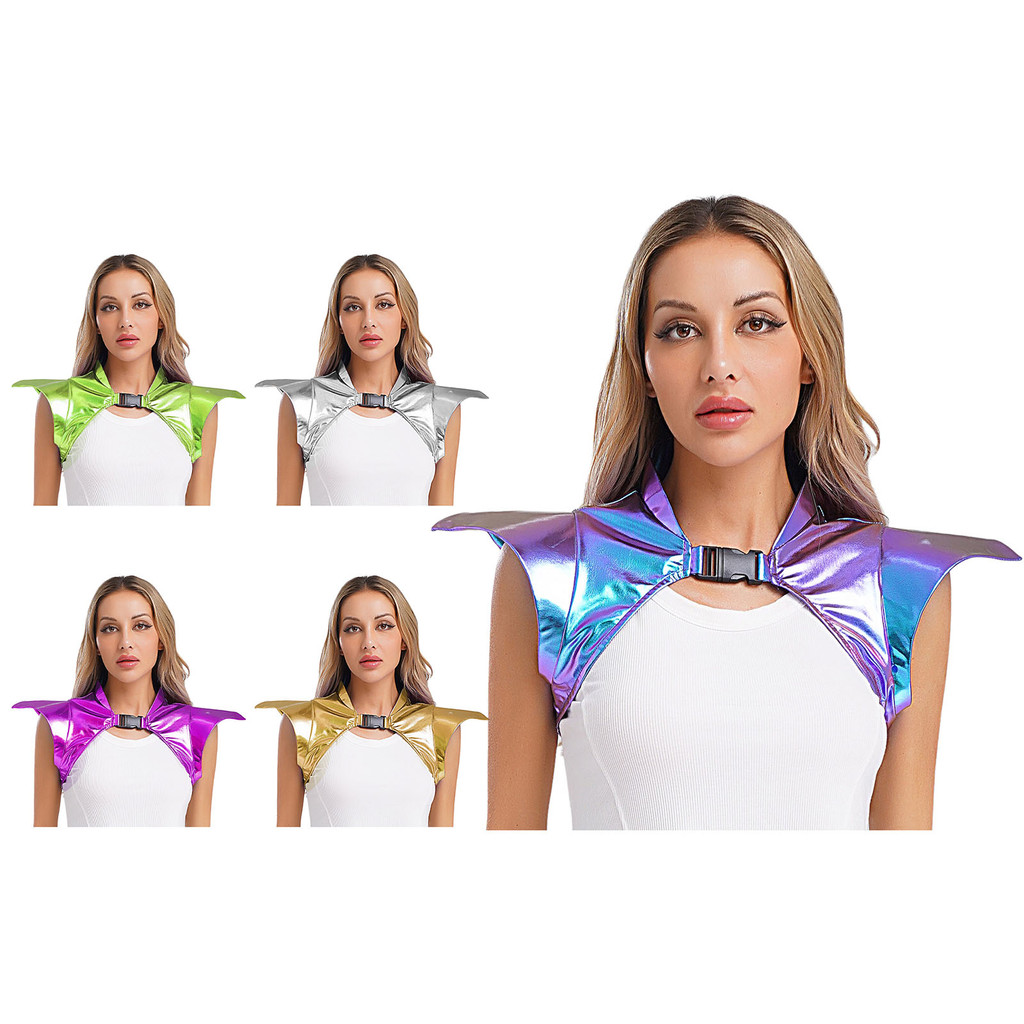 Yeahdor ผู้หญิงเงา Metallic Gothic Armor Shrug Steampunk Gothic ไหล่ Epaulet COLLAR Pauldron Armour ฮาโลวีน Party เครื่องแต่งกาย