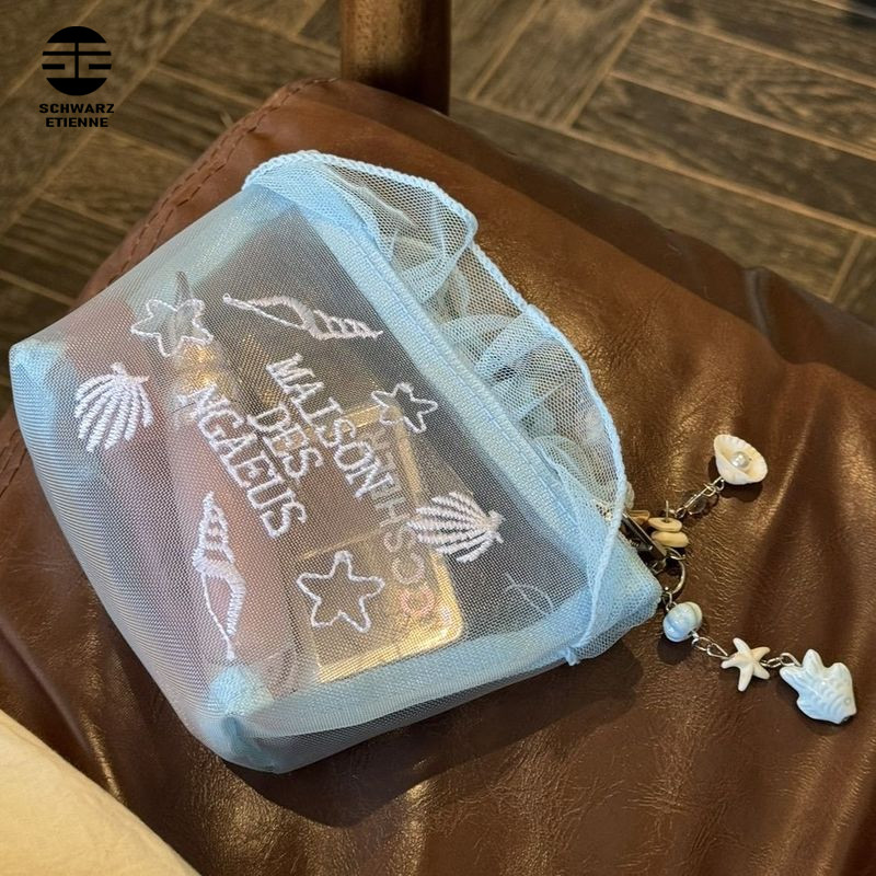 Chwaz Nirun กระเป๋าเครื่องสำอางตาข่าย พกพาสะดวก เหมาะสำหรับใช้งานทุกวัน