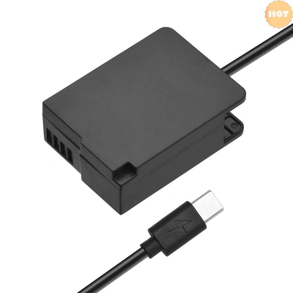 [2025 Super Sale]Andoer DMW-DCC8 Dummy แบตเตอรี่ USB-C Coupler อะแดปเตอร์ BLC12 Dummy แบตเตอรี่ Coup
