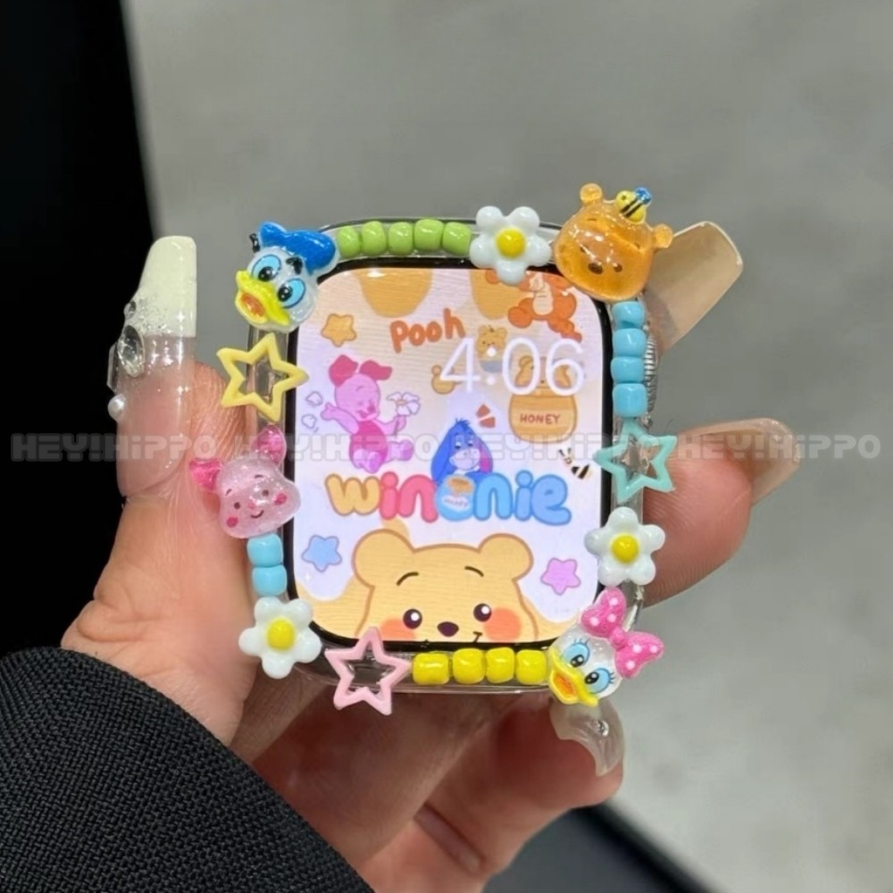 เคสป้องกันตุ๊กตาหมีการ์ตูนเหมาะสําหรับ ฉันดู49/46/45/44/42/41/40/4/38มมหมูน้อยน่ารักเหมาะสําหรับสมาร์ทวอทช์ 10/9/8/7/6/กับ/5/4/3/2/1