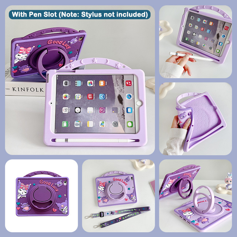 สําหรับ Redmi Pad 2 2025 11 นิ้ว Redmi Pad 2 4G ซิลิโคน 360° เคสขาตั้งแบบพับได้แบบหมุนได้ - รูปที่ 6