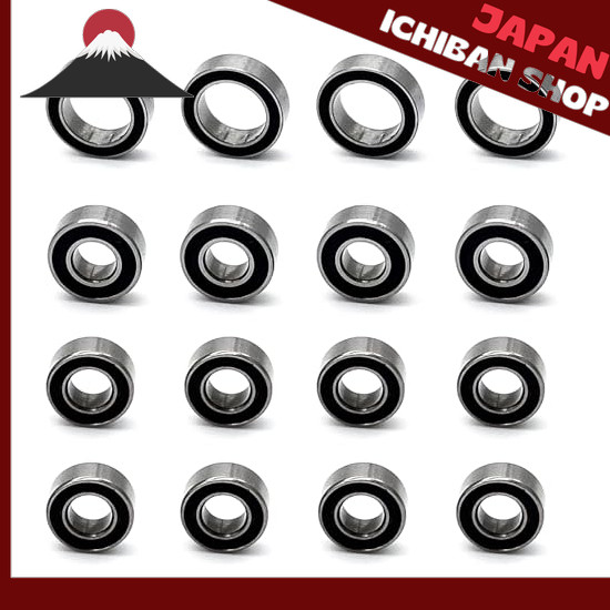 【จากประเทศญี่ปุ่น】 16 pcs RC RC Ball Bearing Kit 5x10x4mm 5x11x4mm 8x12x3.5mm with rubber seal for T