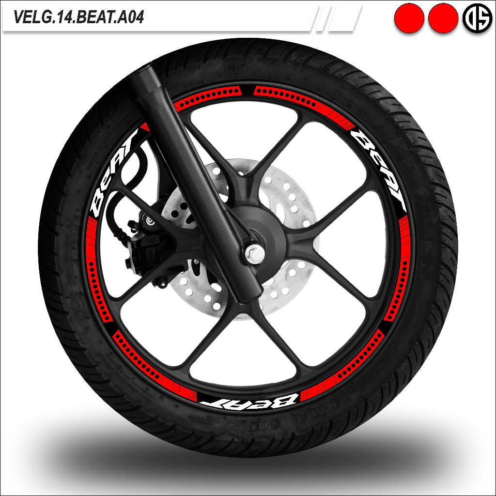 BEAT RIM STICKER - HONDA BEAT A04 TIRE/VELG VARIATION LIST STICKER