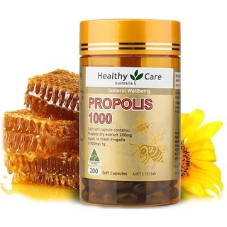 Healthy Care Propolis 2000 mg 200 Capsules พรอพโพลิส สารสกัดจากรังผึ้ง