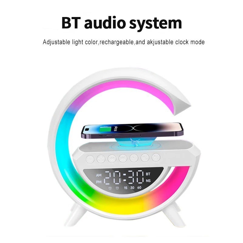 ลำโพงบลูทูธ BT-3401 เบสหนัก พร้อมไฟ LED ชาร์จมือถือไร้สาย โคมไฟดีไซน์ทันสมัย เสียงใส ราคาถูก