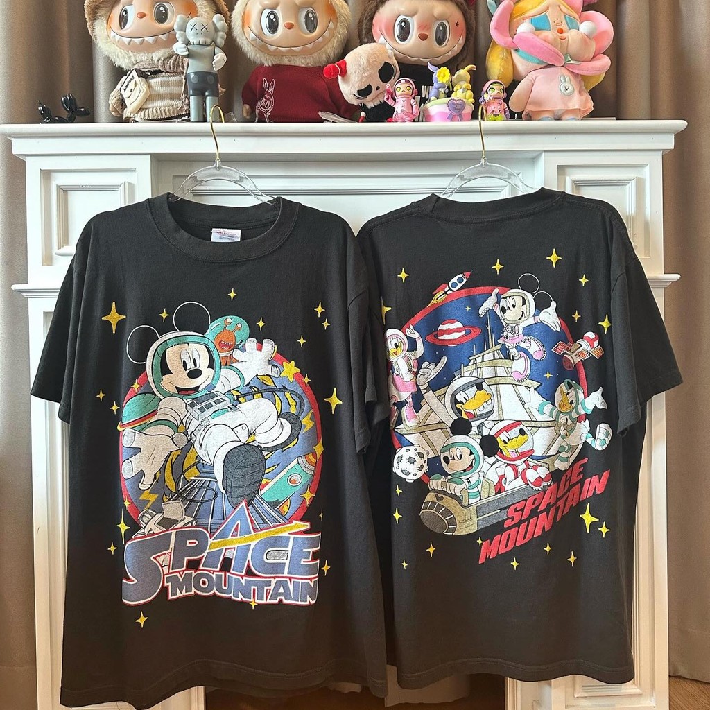 REOY_STUDIO ※ เสื้อยืดคอกลม แขนสั้น cotton 100% พิมพ์ลายการ์ตูน สไตล์ฮ่องกง ย้อนยุค เรียบง่าย ทรงหลวม ขนาดใหญ่