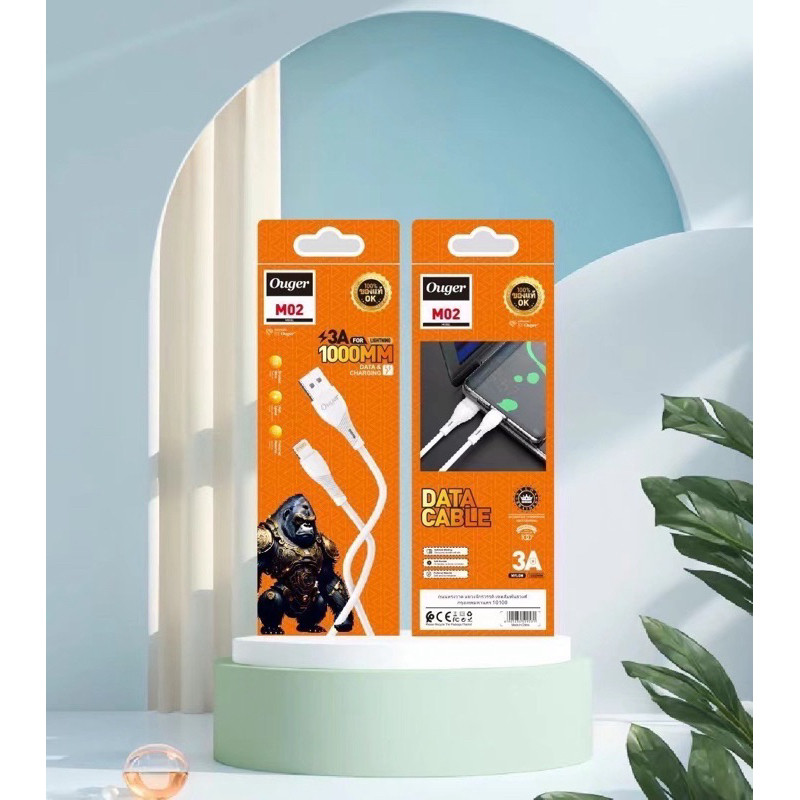 Ouger M2 สายชาร์จเร็ว Micro Data fast3A สำหรับMicro