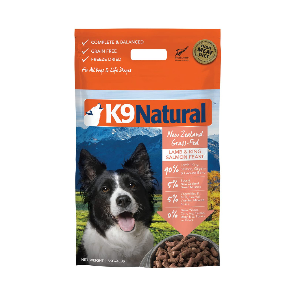 เคนไนน์เนเชอรัล (K9 Natural) อาหารสุนัขฟรอสต์ดราย รสแกะ&ปลาแซลมอน