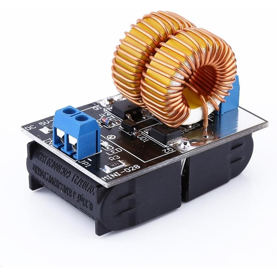 Fdit DC 5V-12V ZVS Low Voltage Induction Heating Module DIY with Heating Coil Circuit Elements