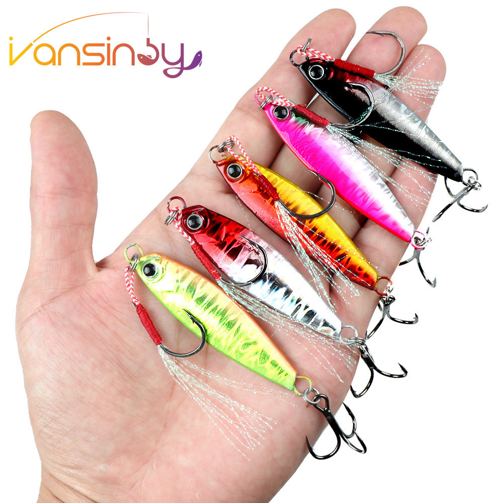 เหยื่อล่อปลา Jigging Lure spinner แบบช้อน ขนาด 7g, 10g, 15g, 20g และ 30g