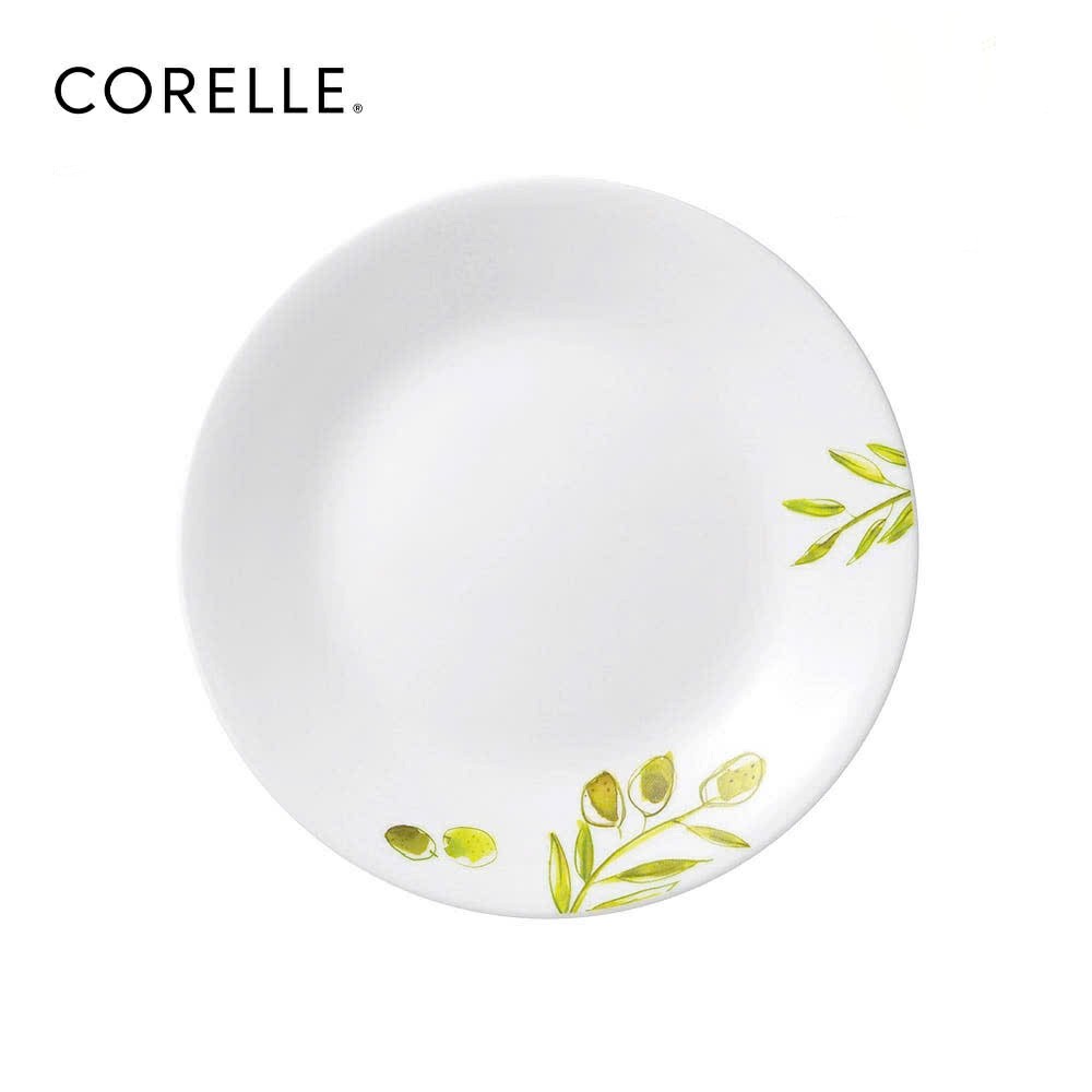 [ของแท้] จานตื้นแก้วอเมริกัน Olive Garden Corelle OG-106-108-110 (17cm-21.6cm-25cm)