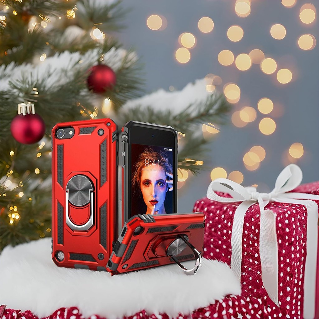 IDweel สําหรับ iPod Touch 7 กรณี,สําหรับ iPod Touch 6 กรณีรถ Mount,Hybrid ทนทานกันกระแทกฝาครอบป้องกั