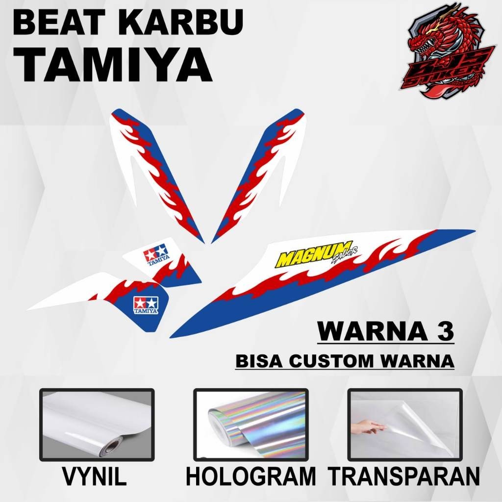 BEAT CARBON สติ๊กเกอร์บีทคาร์บูเรเตอร์ 2008-2012 tamiya สติ๊กเกอร์ Striping Beat คาร์บูเรเตอร์ tamiy