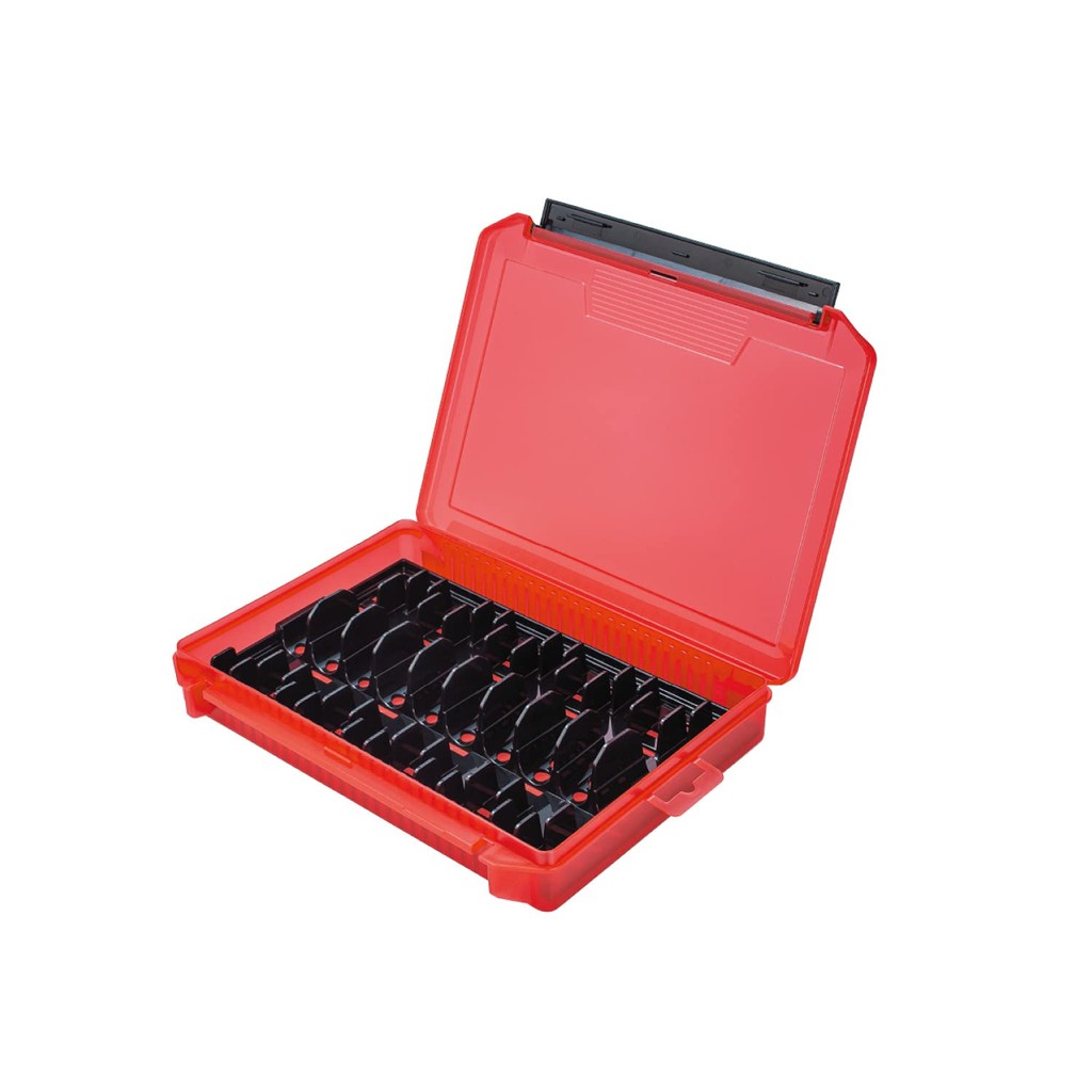 Meiho Octopus Jig Case L Clear Red 255x190x40