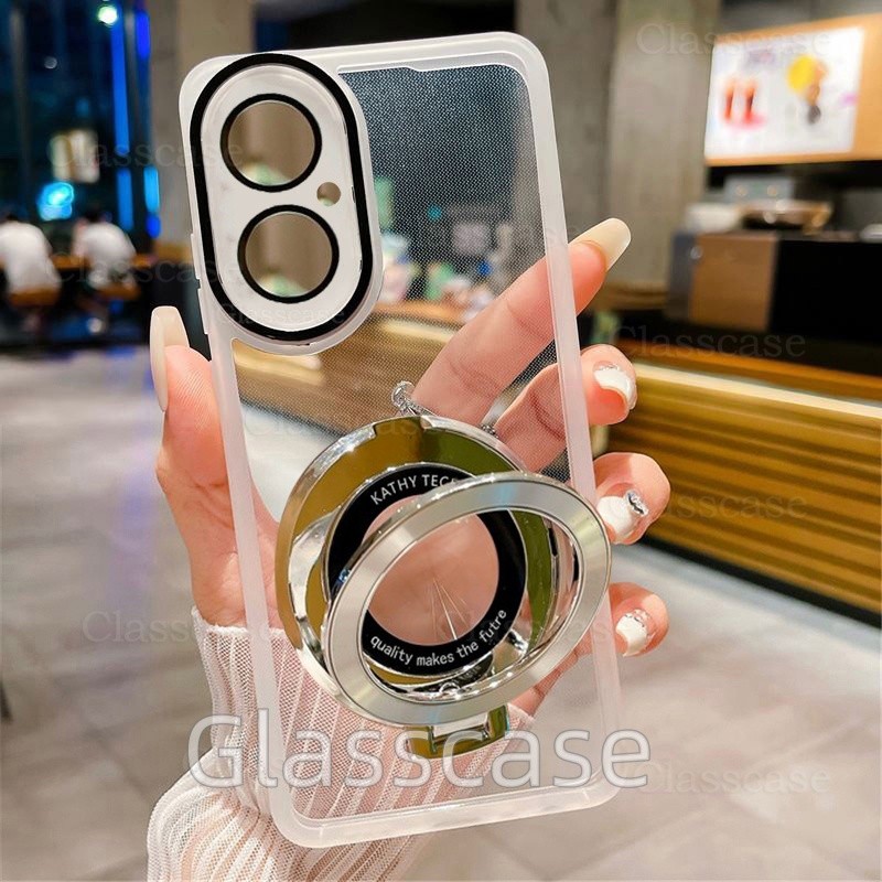 Huawei Nova Y73 2025 สําหรับ Huawei Nova Y73 Y 73 NovaY73 HuaweiNovaY73 พร้อมผู้ถือแหวนสแควร์เคสโทรศ