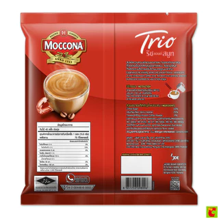 มอคโคน่า ทรีโอ กาแฟปรุงสำเร็จ 3อิน1 ริชแอนด์สมูท 15.8 ก. แพ็ค 40