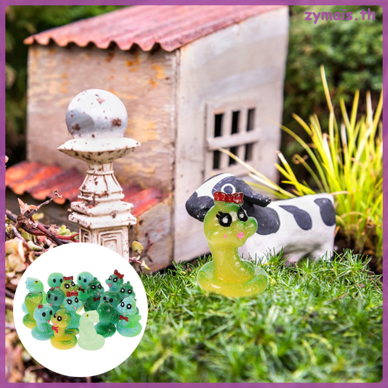 16pcs Miniature Snake Figurines Snake Decorations Resin Statue Glow In Dark Toys