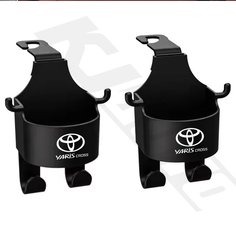 1/2pcs Toyota Yaris Cross Car Seat Headrest Hook Hanger Storage Organizer Universal พร้อมที่วางแก้วสําหรับกระเป๋าถือสําหรับ Yaris Cross AC200 2022 2023 2024 GS HEV อุปกรณ์ตกแต่งภายใน - รูปที่ 6