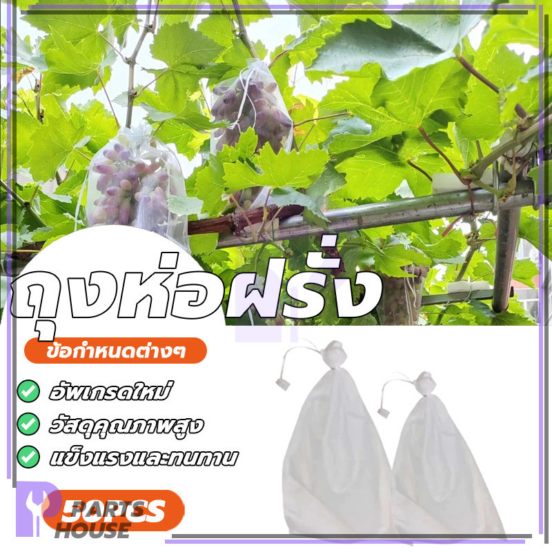 ถุงกระดาษมะม่วงแบบมีเชือกผูก ถุงใส่ผลไม้ ถุงฝรั่ง แห้งเร็ว ไม่กักเก็บน้ำ ผลไม้ไม่เน่า ไม่ขึ้นรา ราคาประหยัด