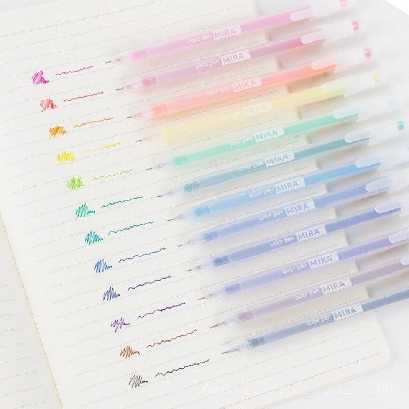 12 ชิ้น/กล่อง/12 สีปากกาเป็นกลางปากกาลูกลื่น 0.5 มม.ปลายบางน่ารัก น่ารัก ปากกาเป็นกลางอุปกรณ์สํานักงานโรงเรียนเขียนภาพวา