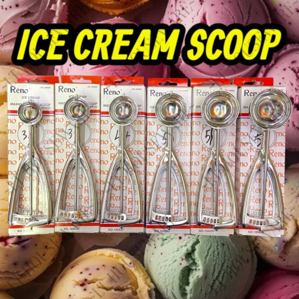 SKOP APIRIM / ICE CREAM SCOOP / STAINLESS STEEL ICE CREAM SCOOP / MASHED POTATO SCOOP / SKOP KENTANG