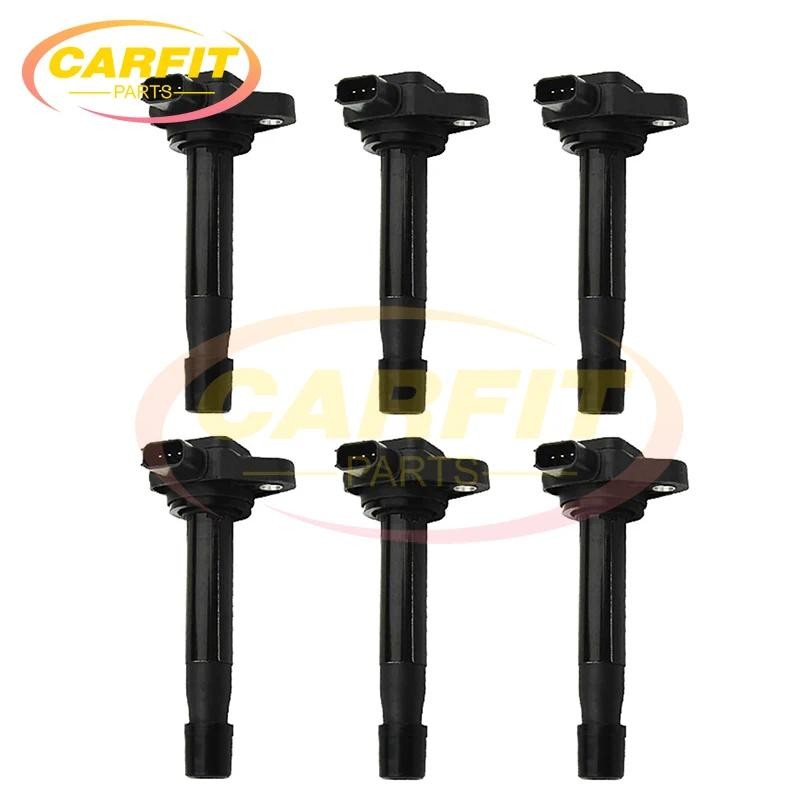 6 ชิ้น 30520-RCA-A02 30520-P8E-A01 30520-P8F-A01 UF242 คอยล์จุดระเบิดสําหรับHonda Odyssey Accord Acu