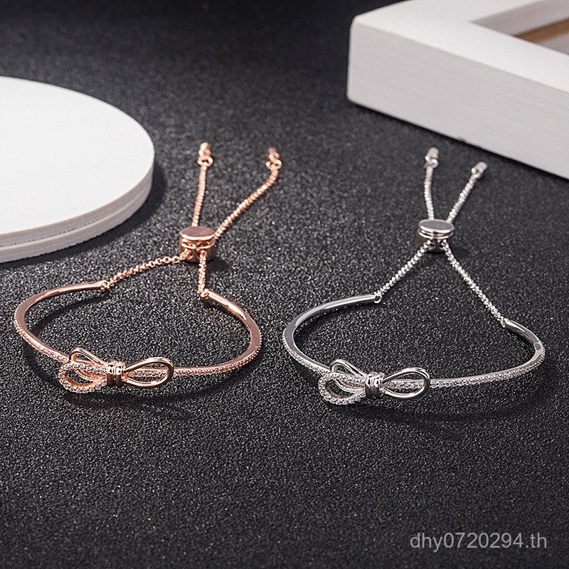 ผู้หญิง Bowknot S925 สร้อยข้อมือสไตล์เดียวกันสร้อยข้อมือ Shijia สร้อยข้อมือสร้อยข้อมือเงินสเตอร์ลิง 