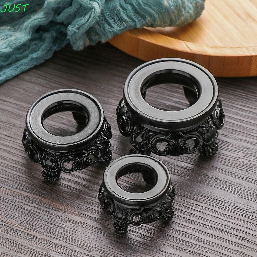 JUST Sphere PESTAL สีดํา 1 ชิ้นเดสก์ท็อปเครื่องประดับที่นั่งคงที่ตกแต่งแกะสลัก Globe Holder