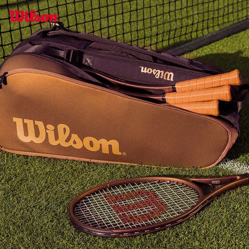 กระเป๋าเทนนิส Wilson สไตล์ใหม่ ความจุขนาดใหญ่สำหรับผู้ชายและผู้หญิง เหมาะสำหรับการเดินทางและการเล่นก
