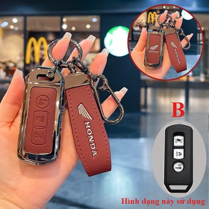 Honda Adv150 Pcx150 Remote Alloy + ปกหนัง Adv150 2 3 ปุ่ม Remote Bristol Adx 160 Remote Key Cove