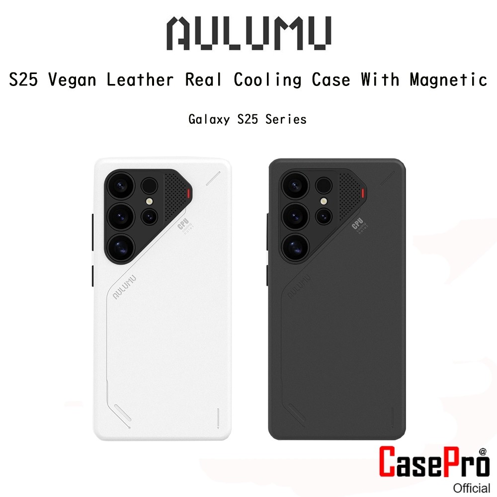 AULUMU S25 Vegan Leather Real Cooling Case With Magnetic เคสหนังVeganกันกระแทกเกรดพรีเมี่ยม เคสสำหรั