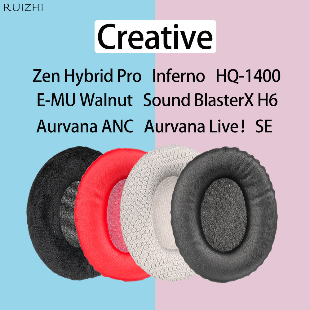 Inferno HQ-1400 แผ่นรองหูฟังสําหรับ Creative Zen Hybrid Pro หูฟัง E-MU วอลนัทเสียง BlasterX H6 แผ่นรองหูฟัง Aurvana ANC Live! กับ