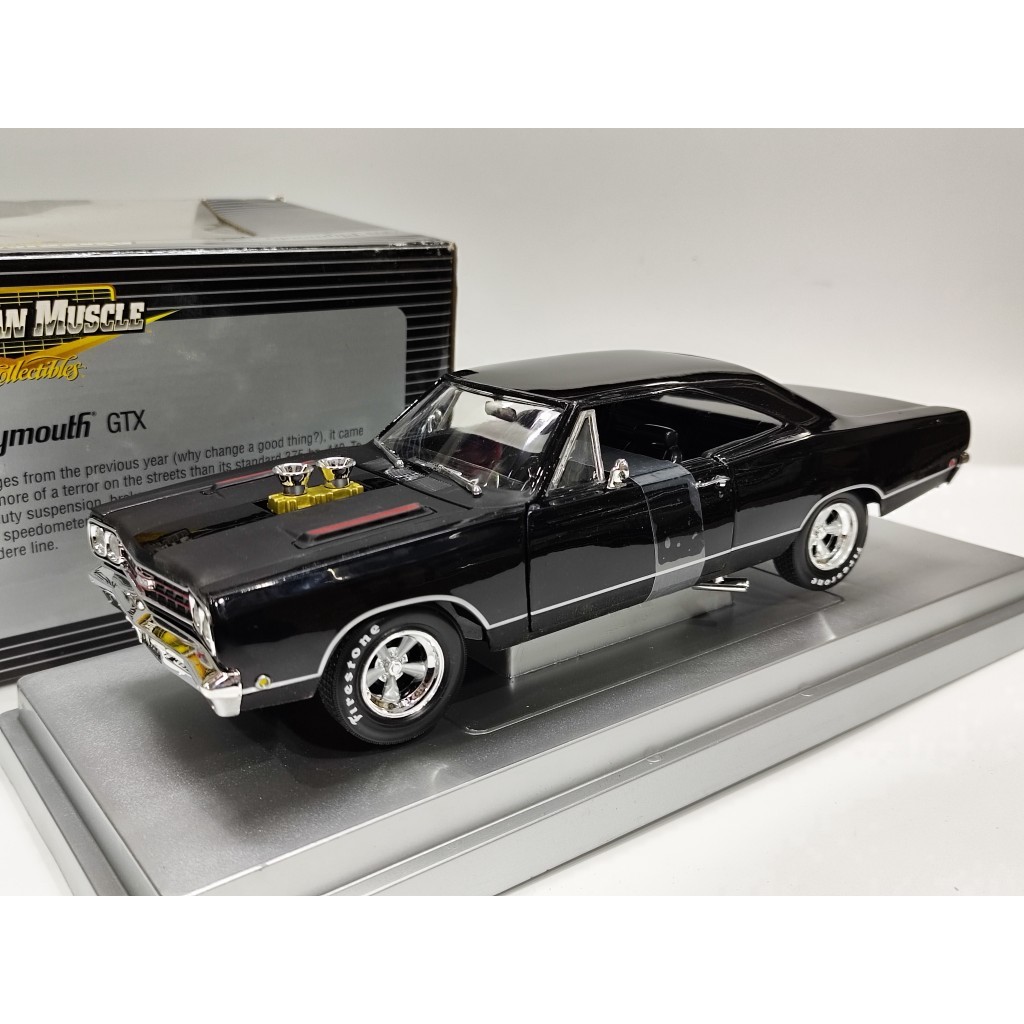ยี่ห้อใหม่แท้ 1/18 plymouth plymouth GTX รถกล้ามเนื้ออเมริกันคอลเลกชันรถรุ่นหายากสามเปิดของสะสม
