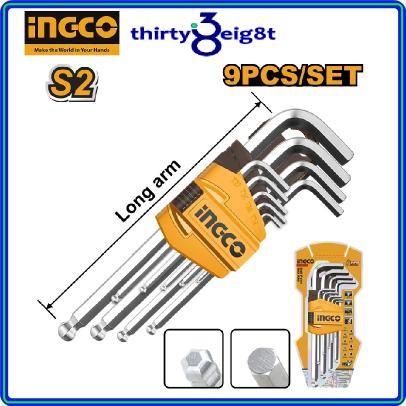 INGCO Ball point กุญแจหกเหลี่ยม & กุญแจ Torx HHK12091, HHK12092, HHK13091, HHK13092 & HHK14083