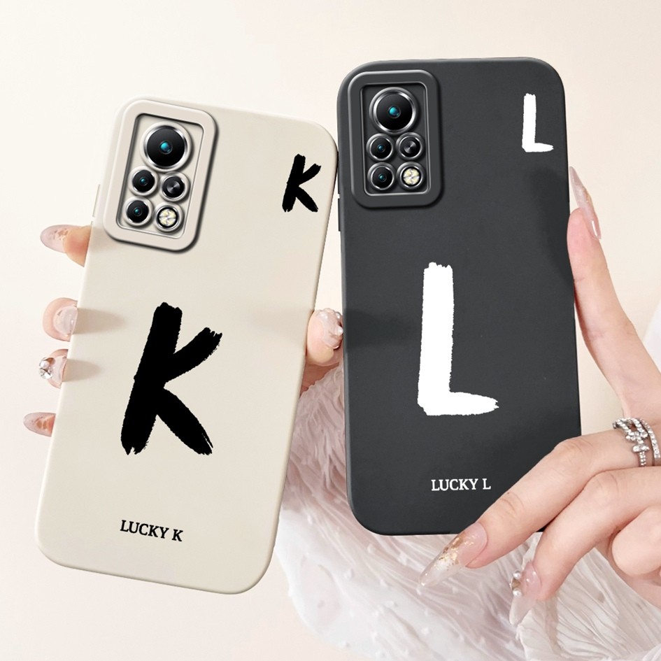 สําหรับ Infinix Note 11 Pro X697 ปลอกน่ารัก Lucky ตัวอักษรภาษาอังกฤษซิลิโคนอ่อนนุ่มกันกระแทก TPU สําหรับ Infinix หมายเหตุ 11s X698 กรณี