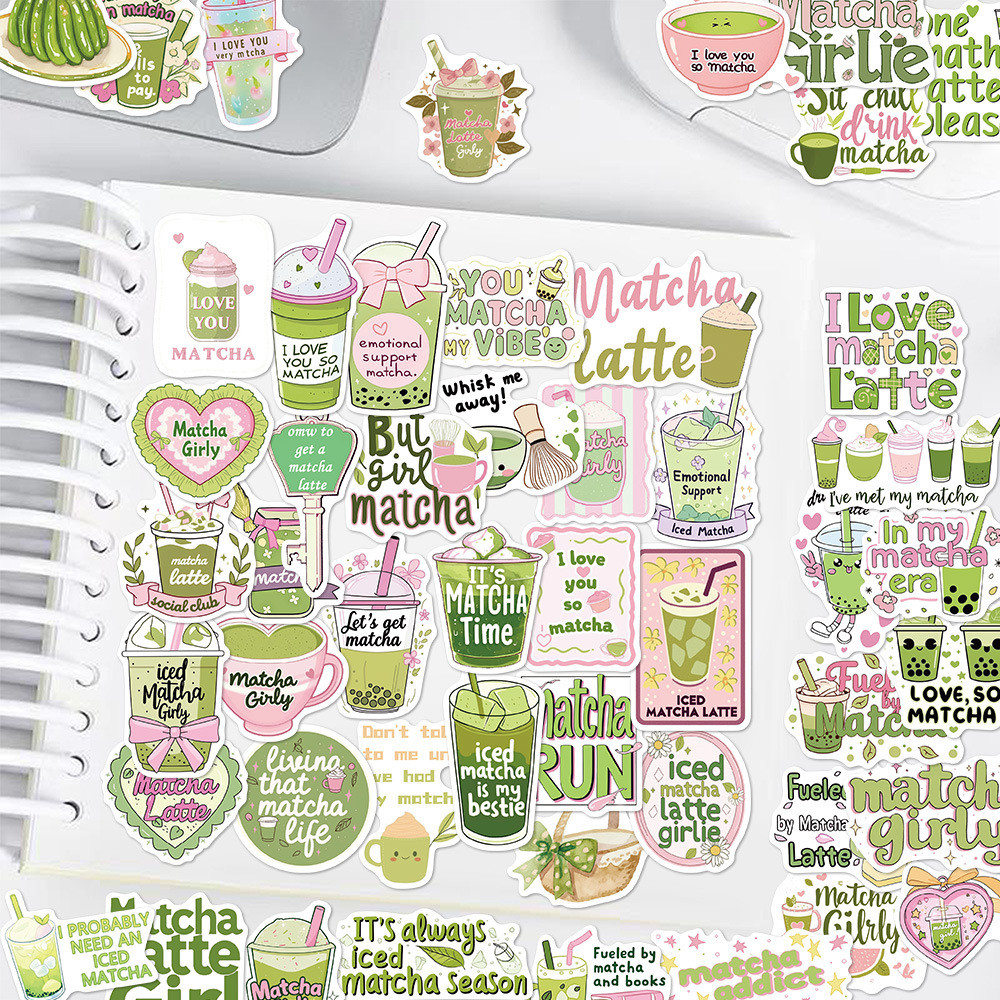 ❉ สติ๊กเกอร์ศิลปะมัทฉะลาเต้ ❉ 50 ชิ้น/เซ็ตกันน้ํา DIY Fashion Decals สติ๊กเกอร์ Doodle - รูปที่ 7