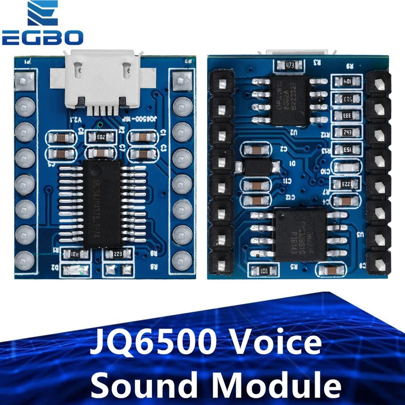 1 ~ 5 PCS ใหม่ JQ6500 โมดูลเสียง USB เปลี่ยน One to Five Way MP3 เสียงมาตรฐาน JQ6500 โมดูลเสียง 16M