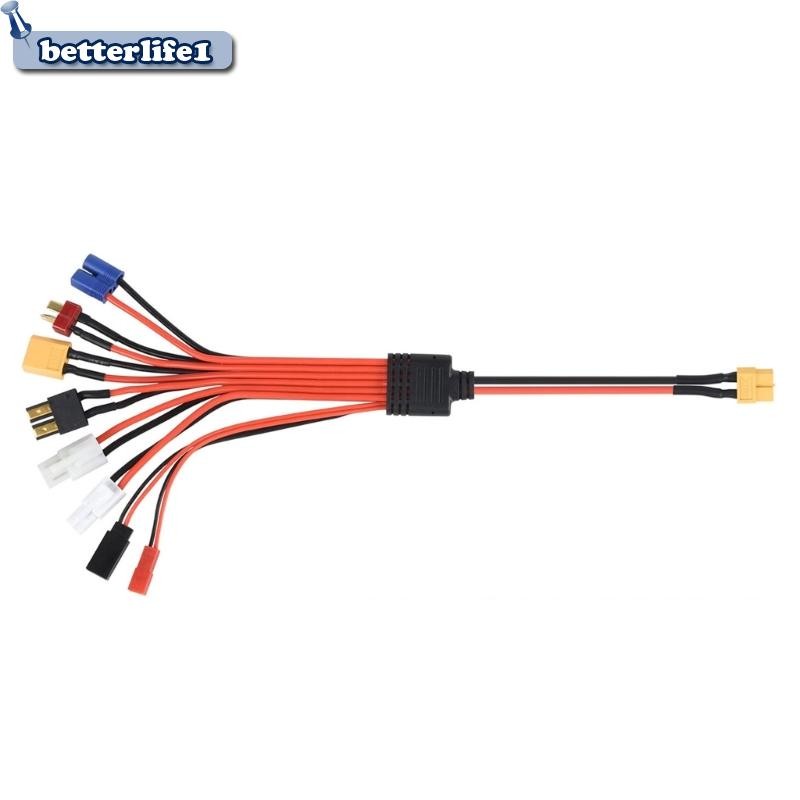 BTM น้ําหนักเบา 8Way XT60 สายแยกไฟสําหรับ FUTABA EC3 XT60 JST Tamiya Mini T-Plugs Connector